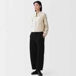 Hot Muji Chaqueta corta de mezcla de rayón para mujer