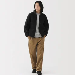 Sale Muji Chaqueta de forro polar de poliéster reciclado para hombre