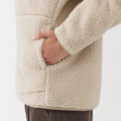 Sale Muji Chaqueta de forro polar de poliéster reciclado para hombre