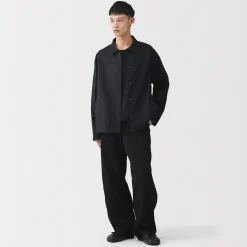 Sale Muji Chaqueta de lino con cordón para hombre