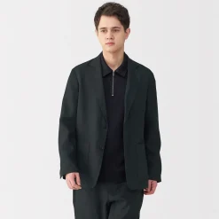 Clearance Muji Chaqueta de lino para hombre