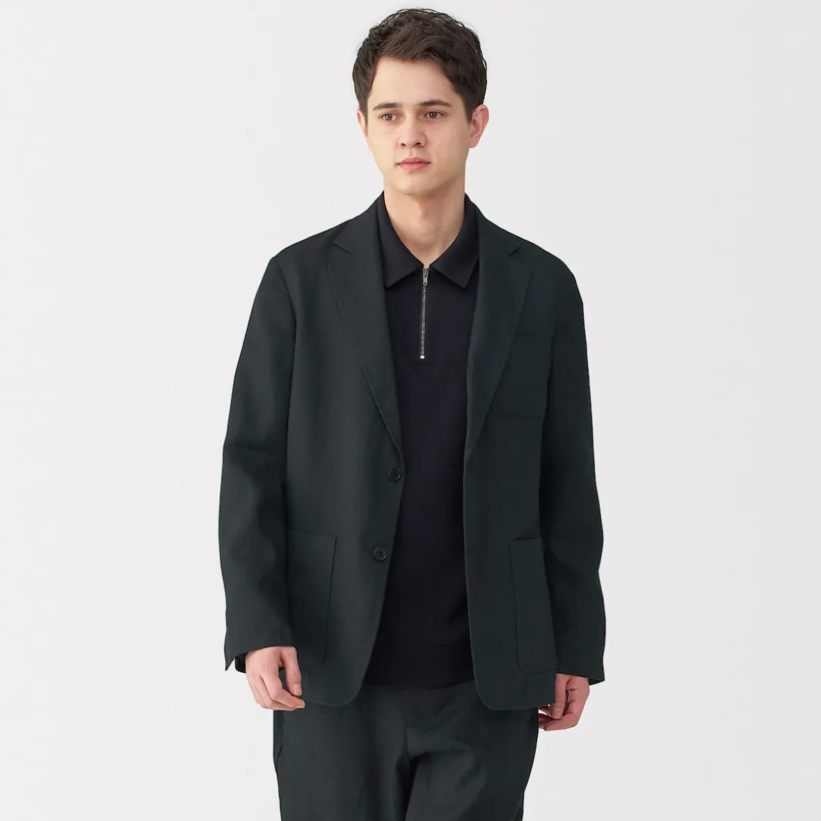 Clearance Muji Chaqueta de lino para hombre