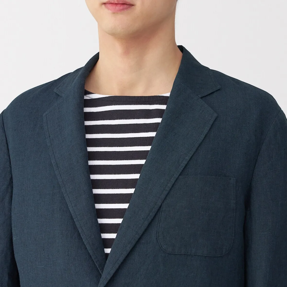 Clearance Muji Chaqueta de lino para hombre