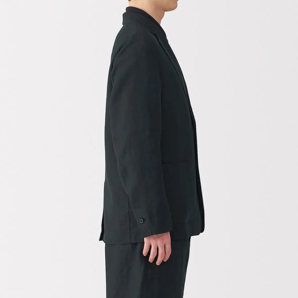 Clearance Muji Chaqueta de lino para hombre
