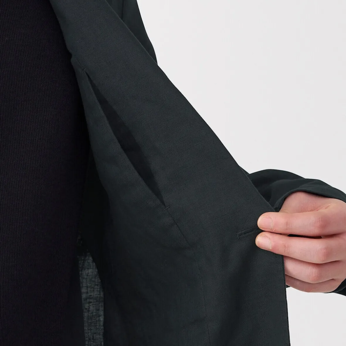 Clearance Muji Chaqueta de lino para hombre
