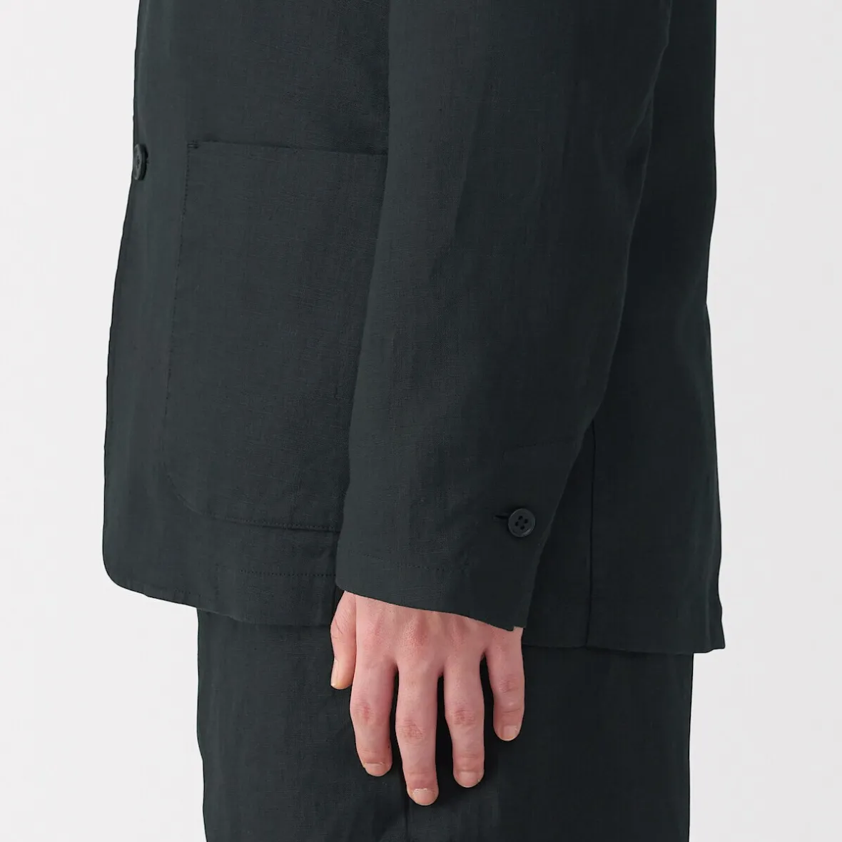 Clearance Muji Chaqueta de lino para hombre
