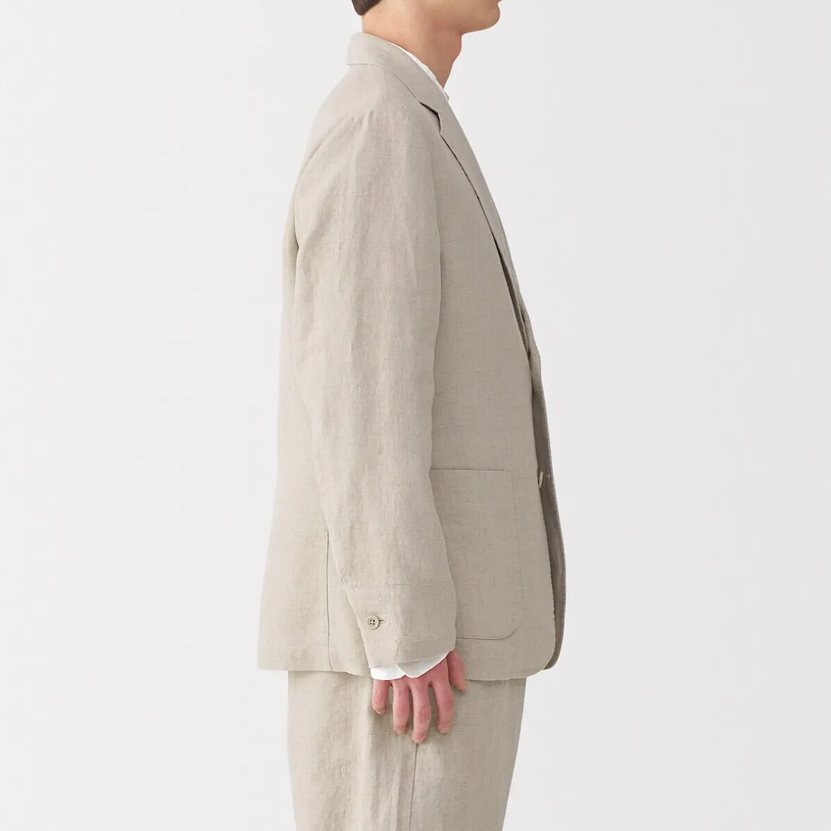 Clearance Muji Chaqueta de lino para hombre