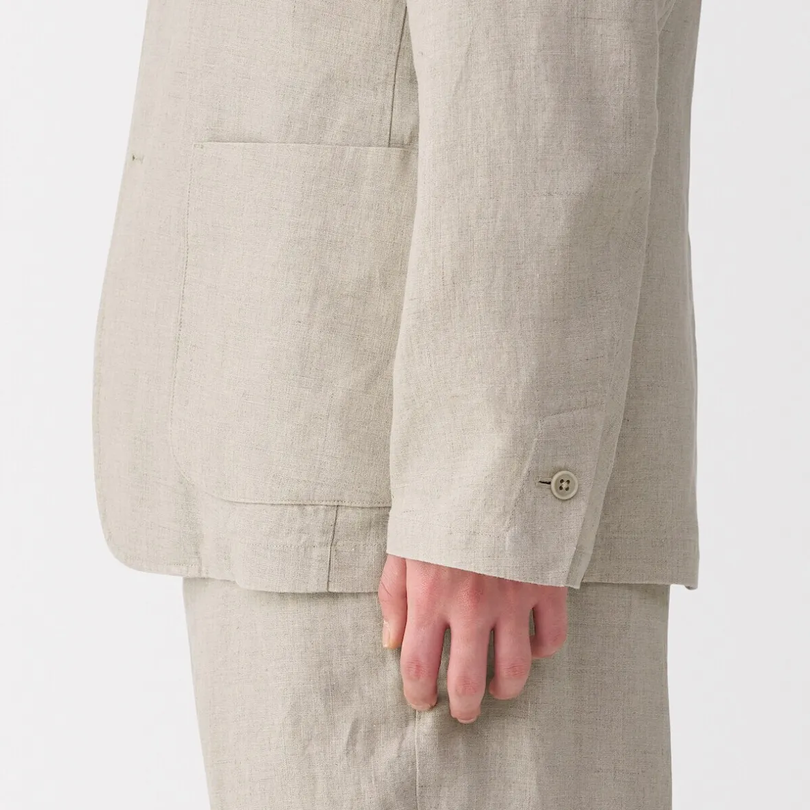 Clearance Muji Chaqueta de lino para hombre