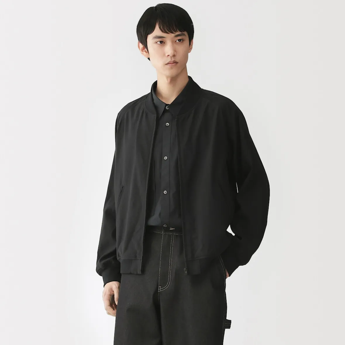 Discount Muji Chaqueta de mezcla de rayón para hombre