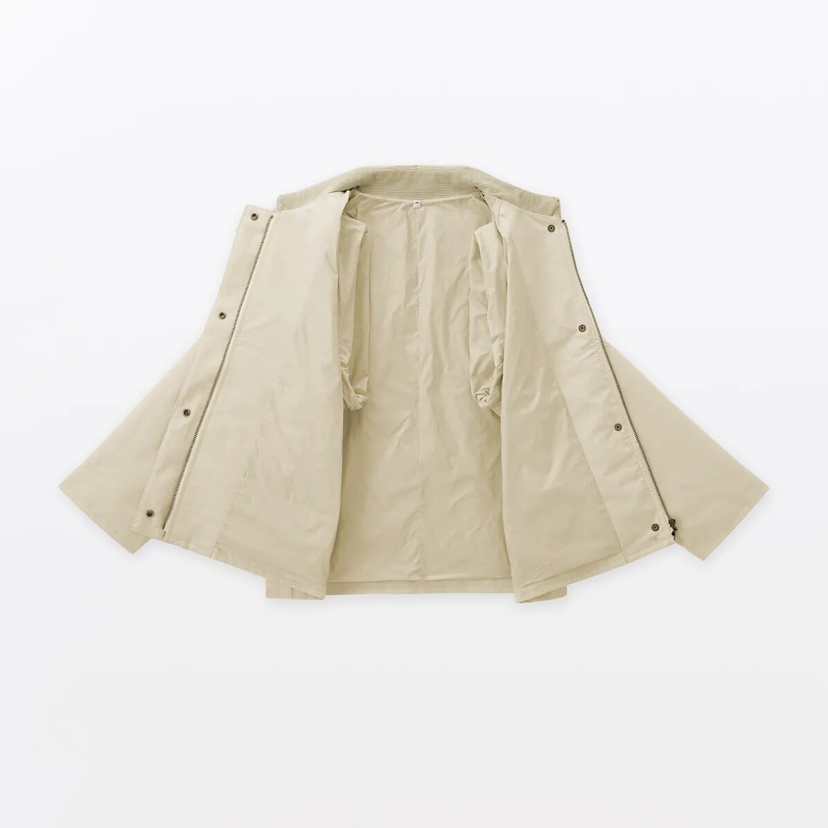 Online Muji Chaqueta de pana con cuello alto repelente al agua para mujer