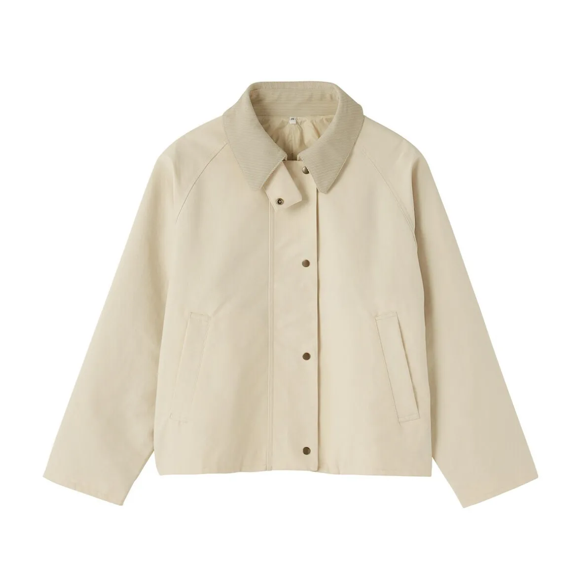 Online Muji Chaqueta de pana con cuello alto repelente al agua para mujer