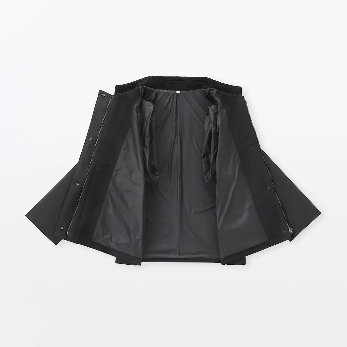 Online Muji Chaqueta de pana con cuello alto repelente al agua para mujer