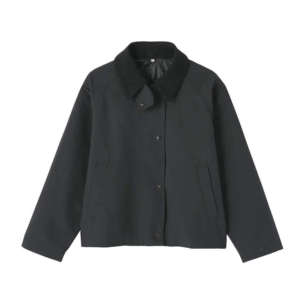 Online Muji Chaqueta de pana con cuello alto repelente al agua para mujer