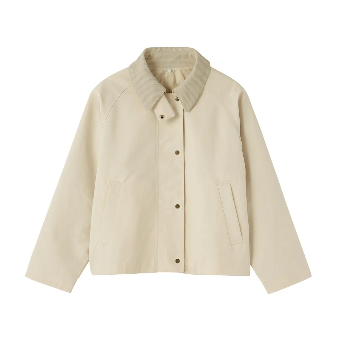 Online Muji Chaqueta de pana con cuello alto repelente al agua para mujer