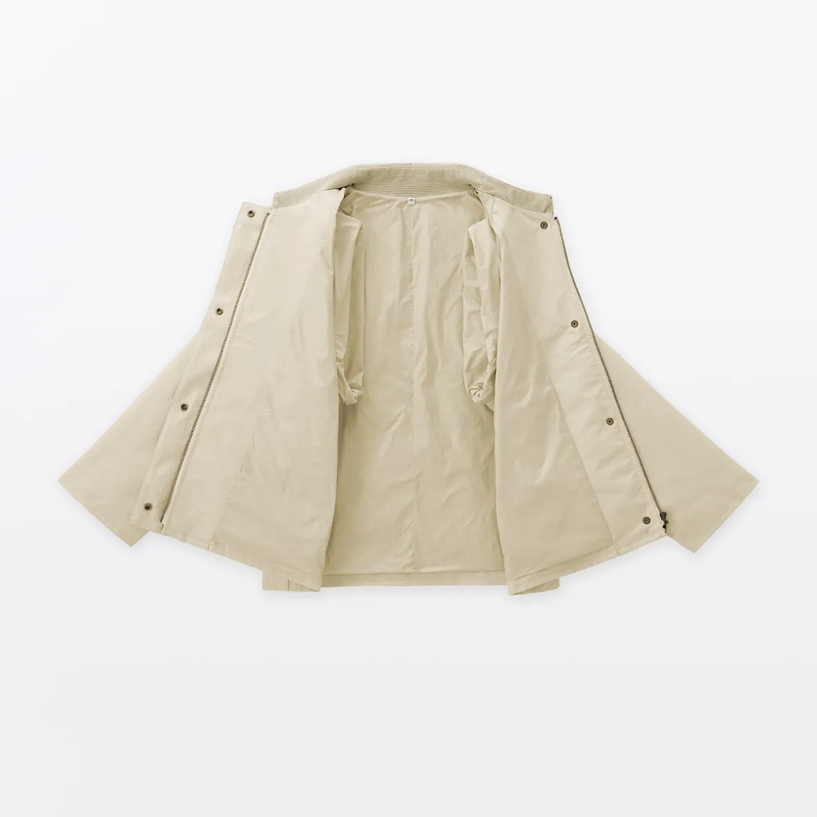 Online Muji Chaqueta de pana con cuello alto repelente al agua para mujer
