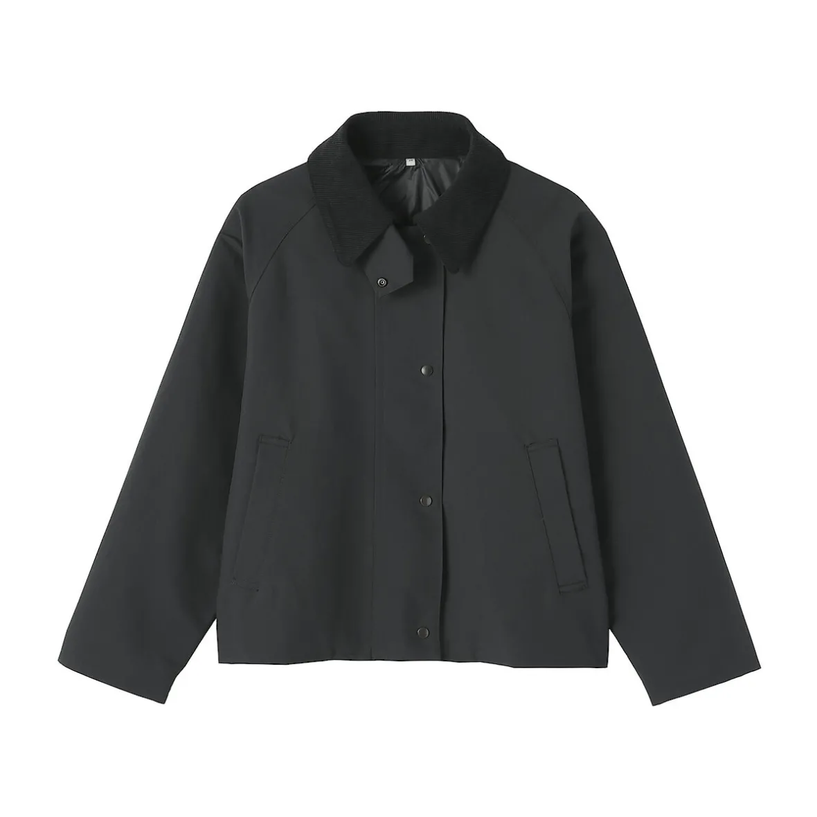 Online Muji Chaqueta de pana con cuello alto repelente al agua para mujer