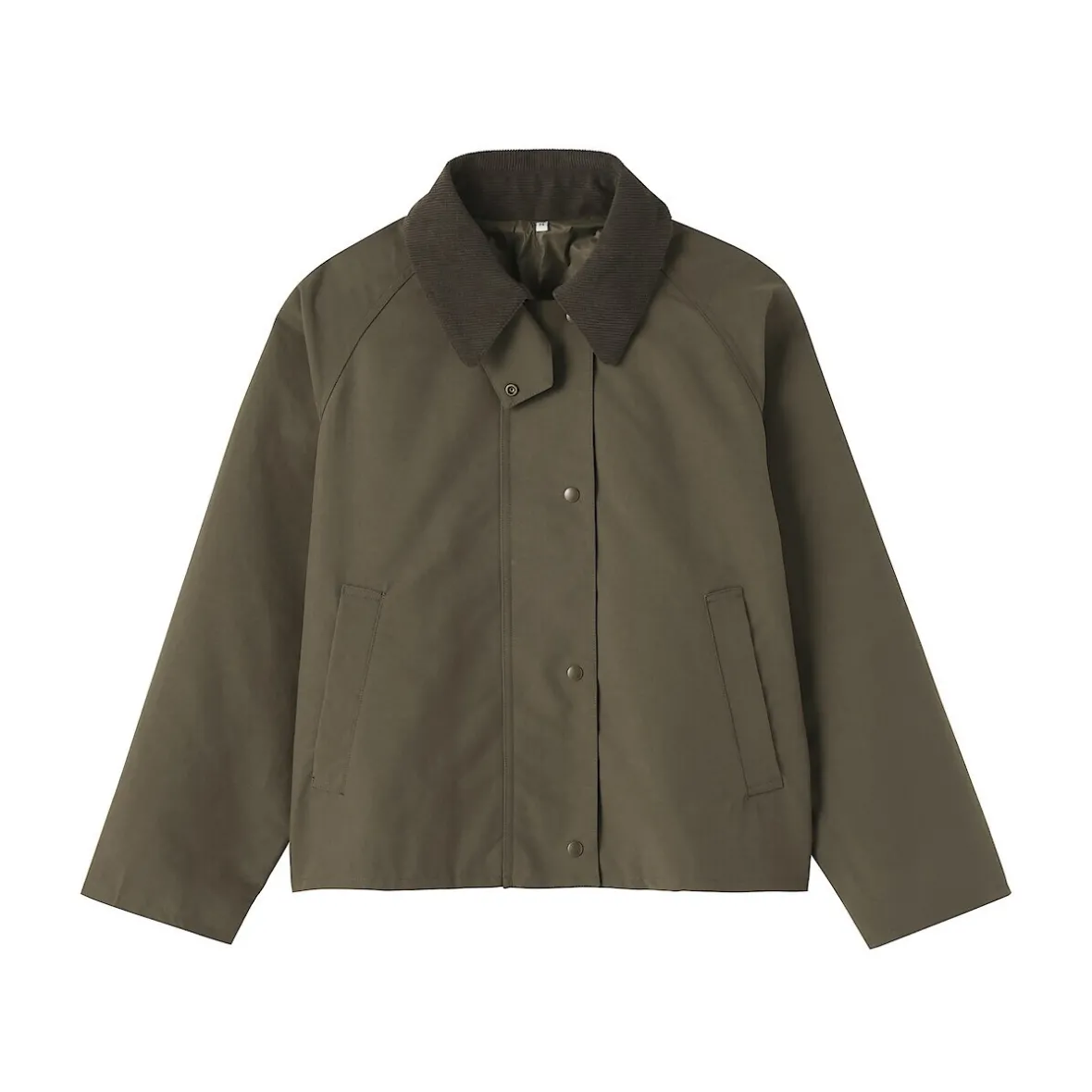 Online Muji Chaqueta de pana con cuello alto repelente al agua para mujer