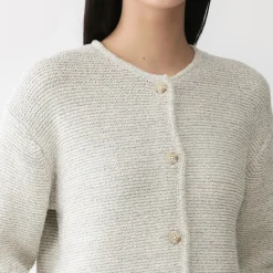 Sale Muji Chaqueta en textura bouclé de mezcla de algodón para mujer