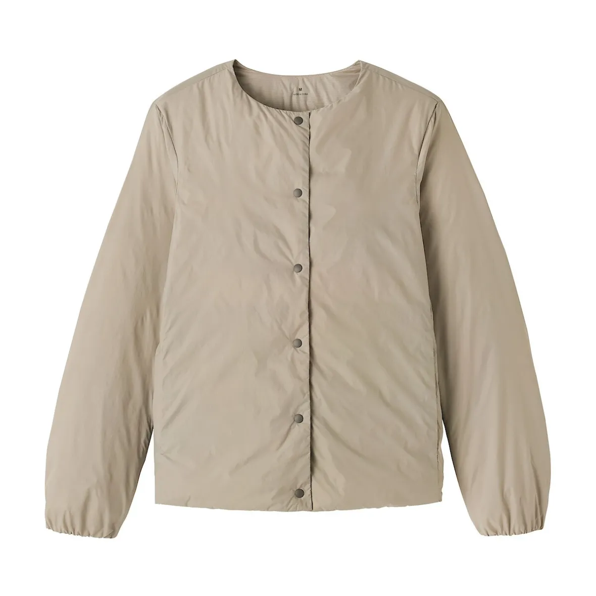 Best Muji Chaqueta ligera de plumón sin cuello de nailon reciclado para mujer