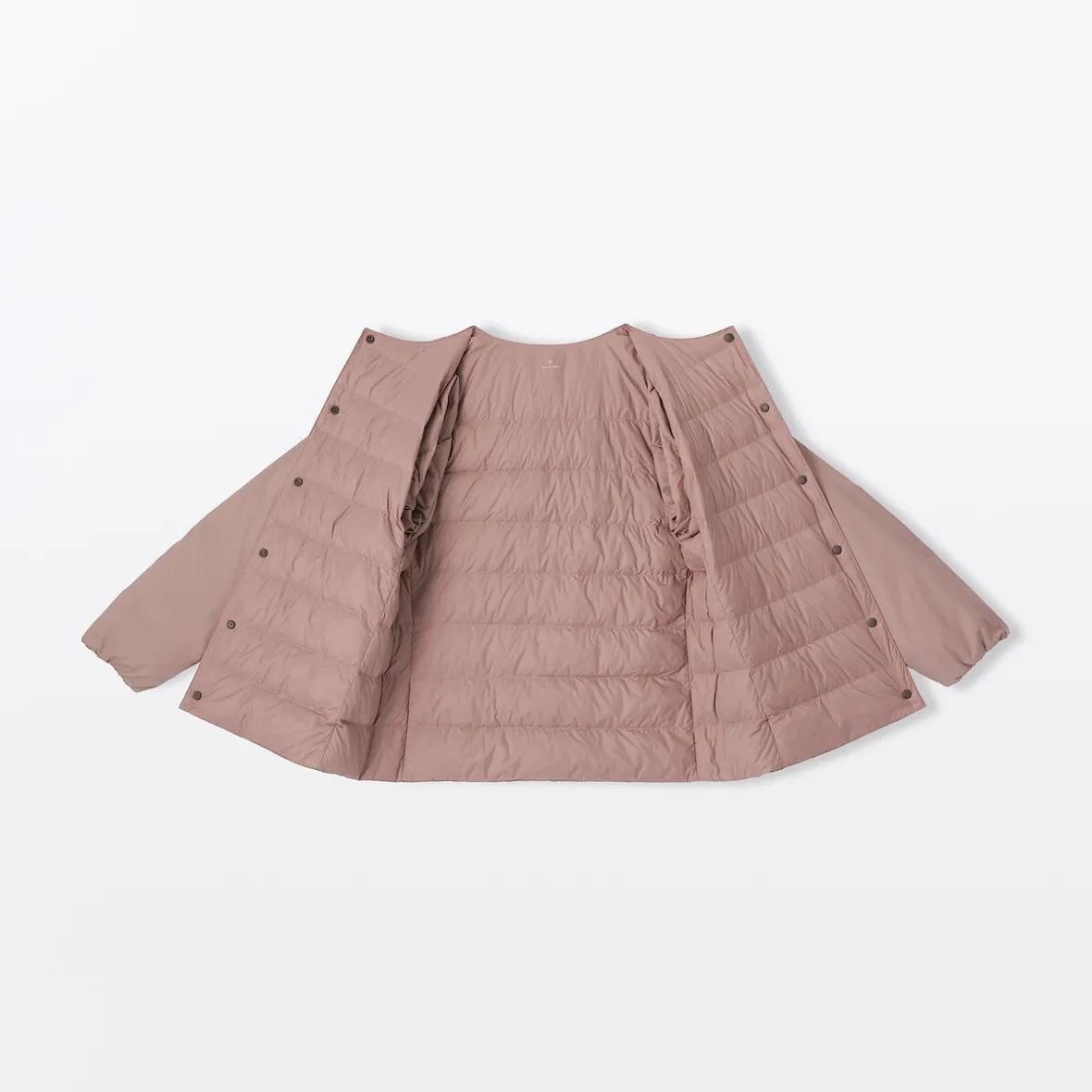 Best Muji Chaqueta ligera de plumón sin cuello de nailon reciclado para mujer