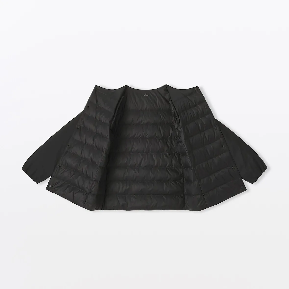 Best Muji Chaqueta ligera de plumón sin cuello de nailon reciclado para mujer