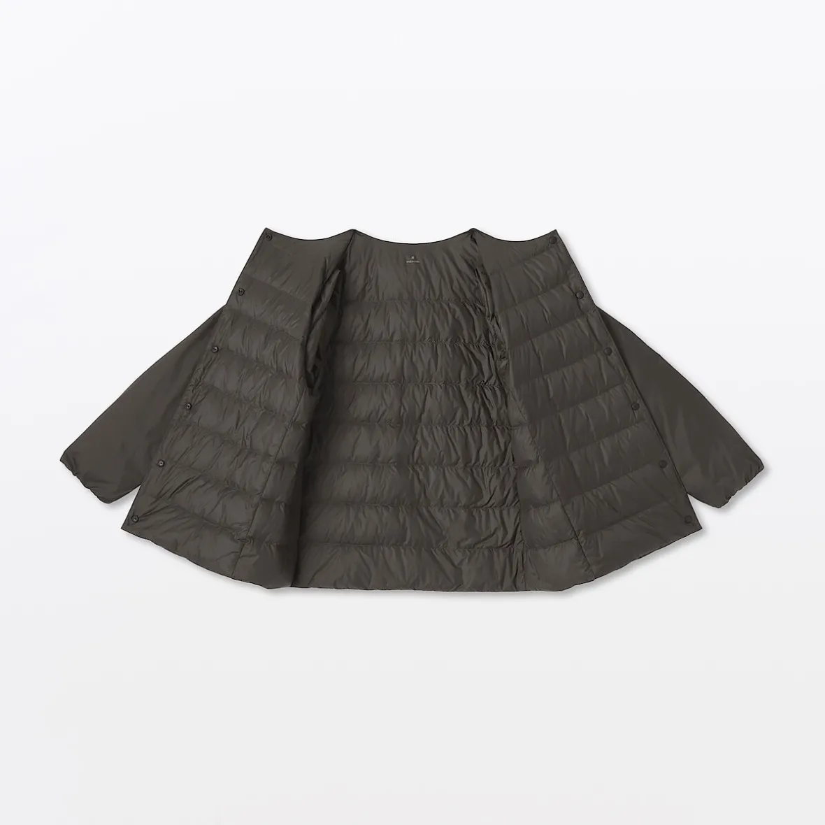 Best Muji Chaqueta ligera de plumón sin cuello de nailon reciclado para mujer