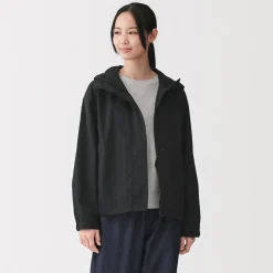 Muji Chaqueta repelente al agua y plegable con capucha para mujer