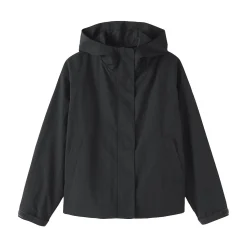 Muji Chaqueta repelente al agua y plegable con capucha para mujer