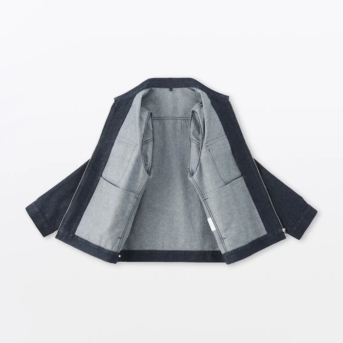 Sale Muji Chaqueta vaquera con bolsillos de mezcla de kapok para hombre