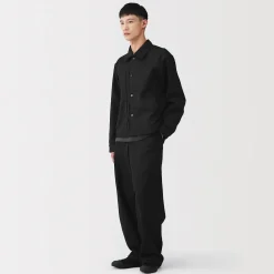 Sale Muji Chaqueta vaquera de poliéster reciclado para hombre