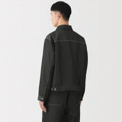 Sale Muji Chaqueta vaquera de poliéster reciclado para hombre