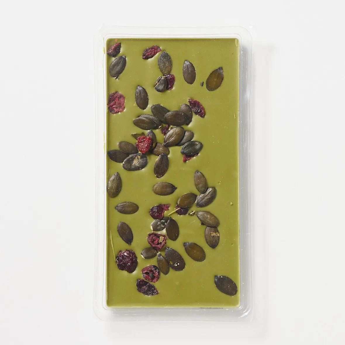 Outlet Muji Chocolate blanco con arándanos rojos endulzados, semillas de calabaza y té verde matcha