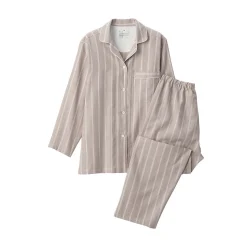 Clearance Muji Conjunto de pijama de manga larga de gasa doble para mujer