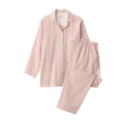 Clearance Muji Conjunto de pijama de manga larga de gasa doble para mujer