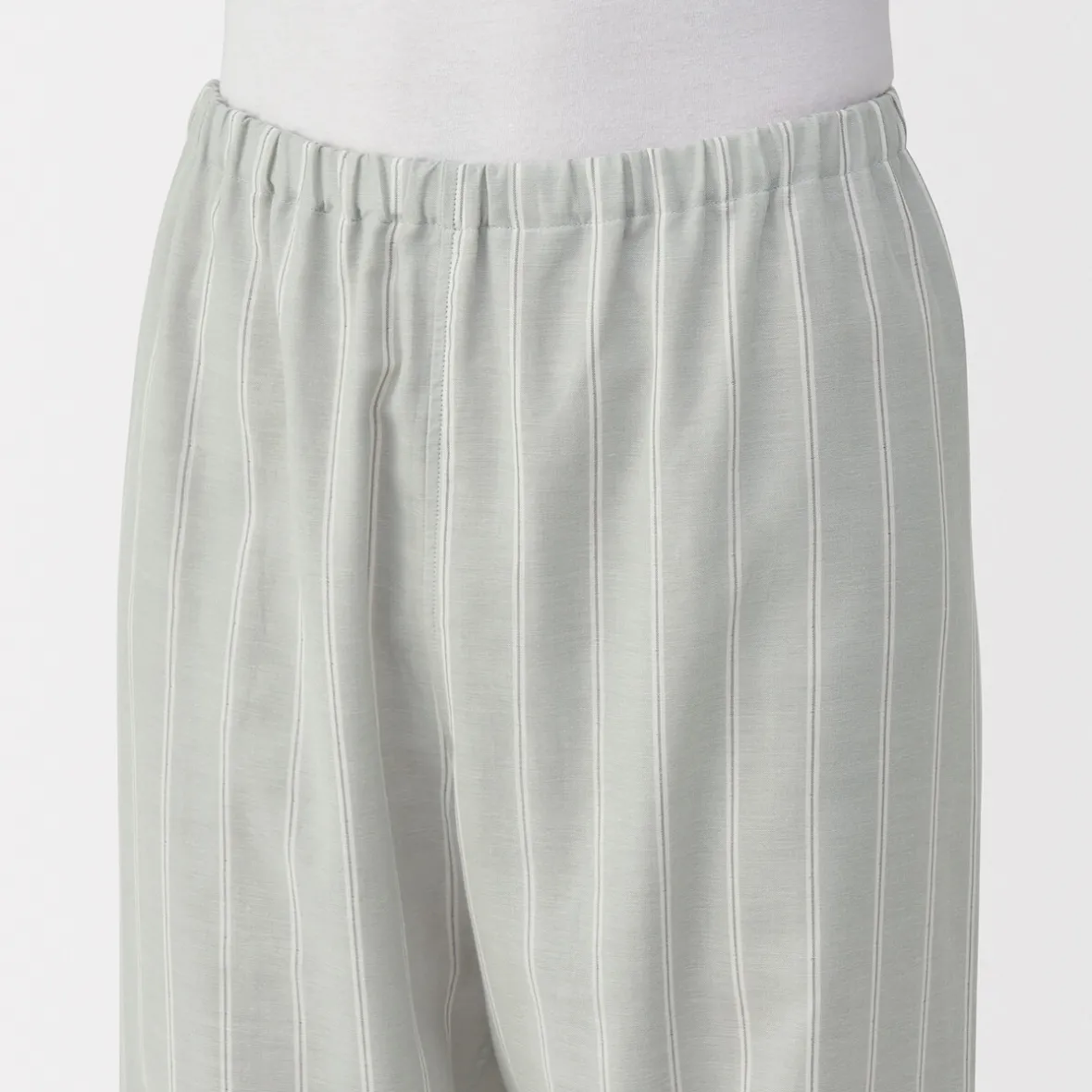 Muji Conjunto de pijama de manga larga de gasa doble para hombre