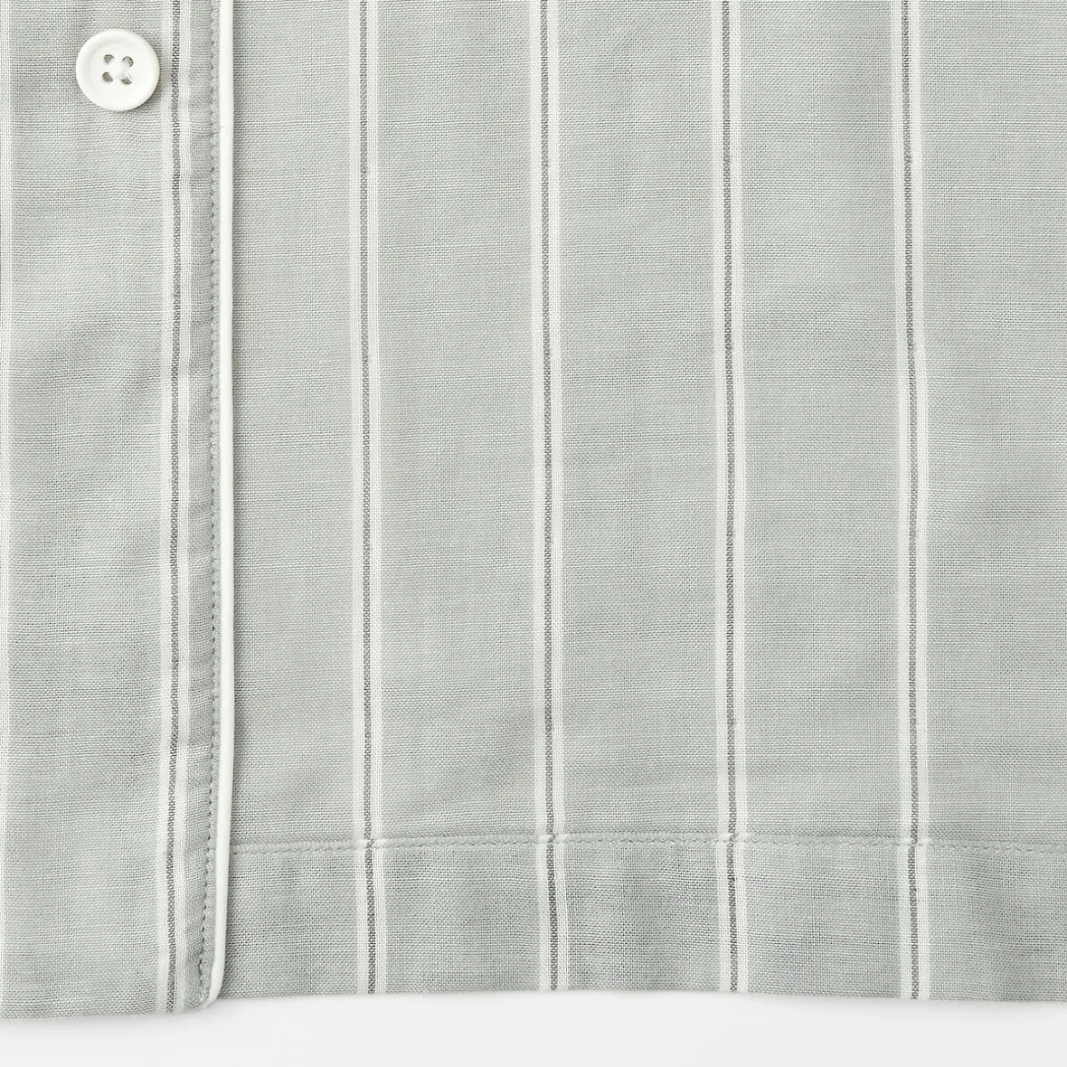 Muji Conjunto de pijama de manga larga de gasa doble para hombre