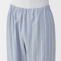 Muji Conjunto de pijama de manga larga de gasa doble para hombre