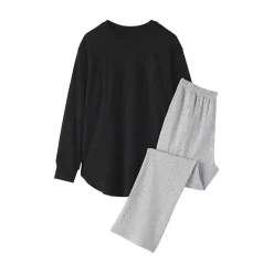 Clearance Muji Conjunto de pijama de manga larga en mezcla de lyocell para mujer
