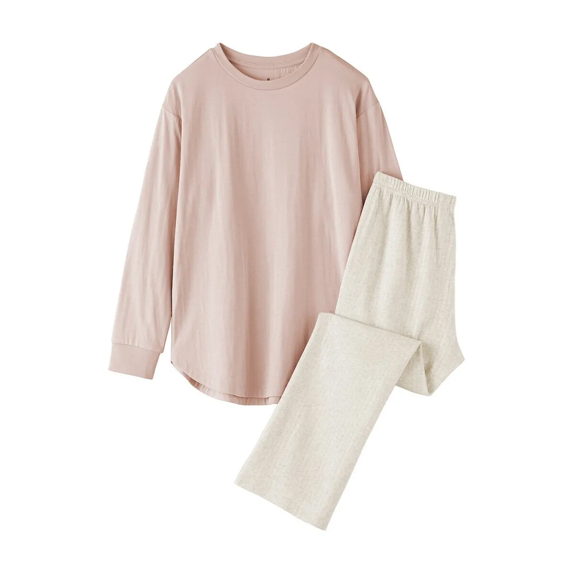 Clearance Muji Conjunto de pijama de manga larga en mezcla de lyocell para mujer