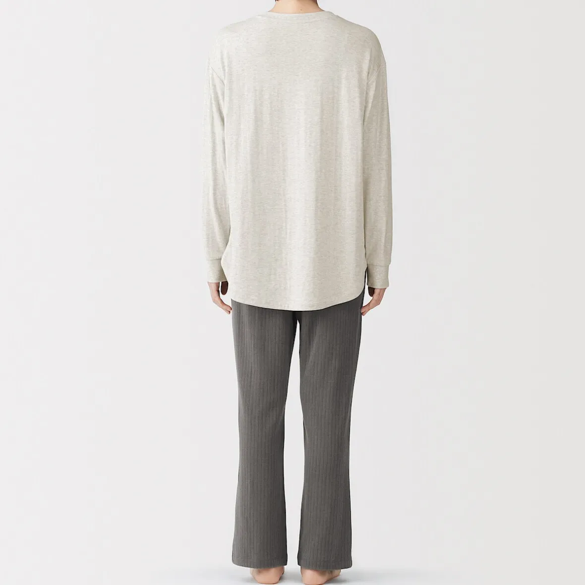 Clearance Muji Conjunto de pijama de manga larga en mezcla de lyocell para mujer