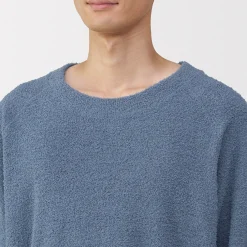 Sale Muji Conjunto de pijama forro polar texturizado de manga larga para hombre
