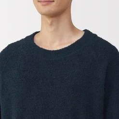 Sale Muji Conjunto de pijama forro polar texturizado de manga larga para hombre