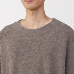 Sale Muji Conjunto de pijama forro polar texturizado de manga larga para hombre