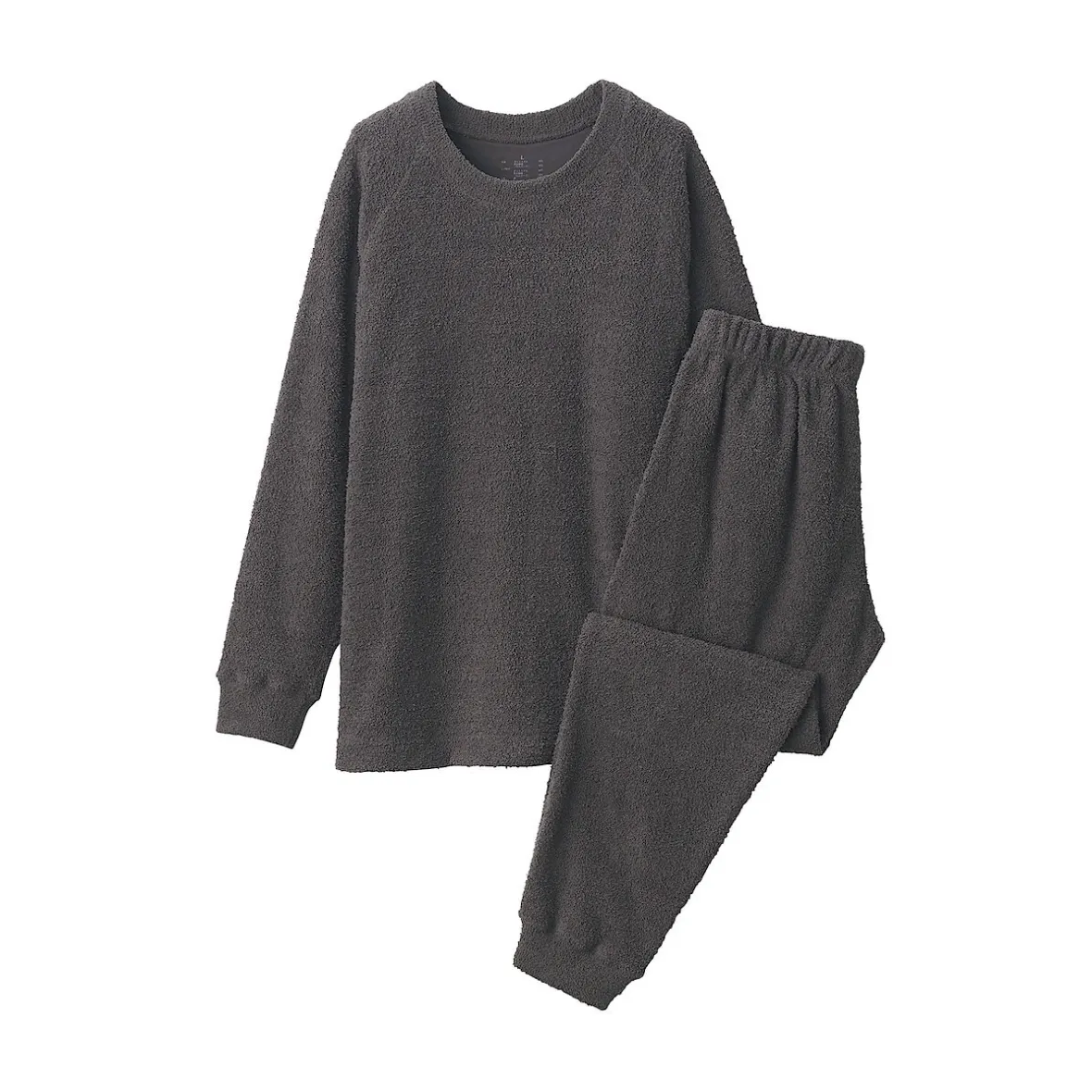 Sale Muji Conjunto de pijama forro polar texturizado de manga larga para hombre