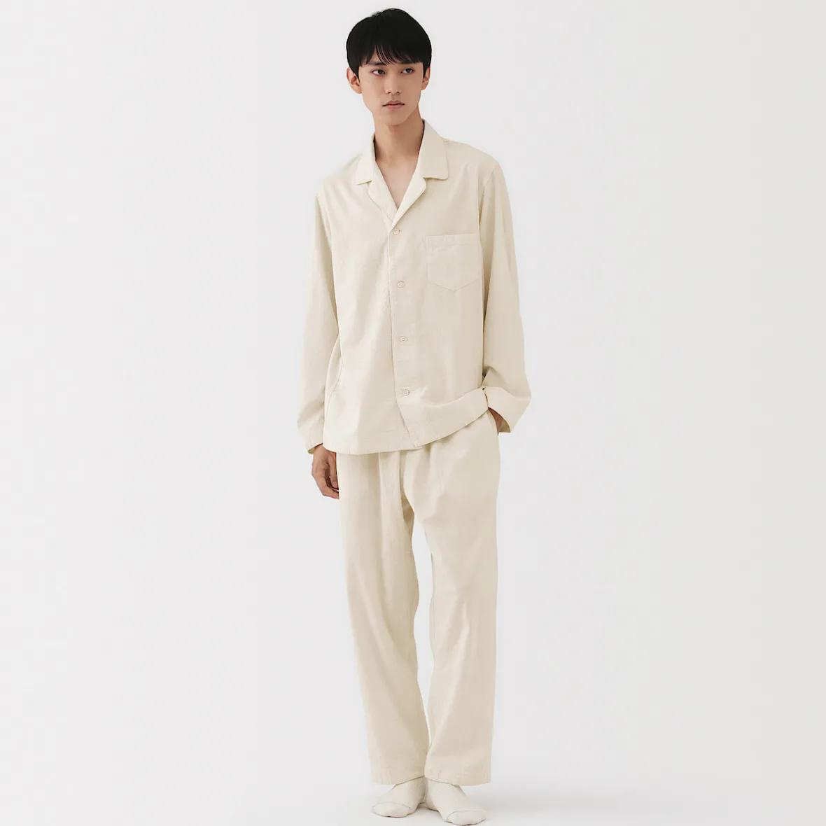 Muji Conjunto de pijama unisex Khadi tejido a mano