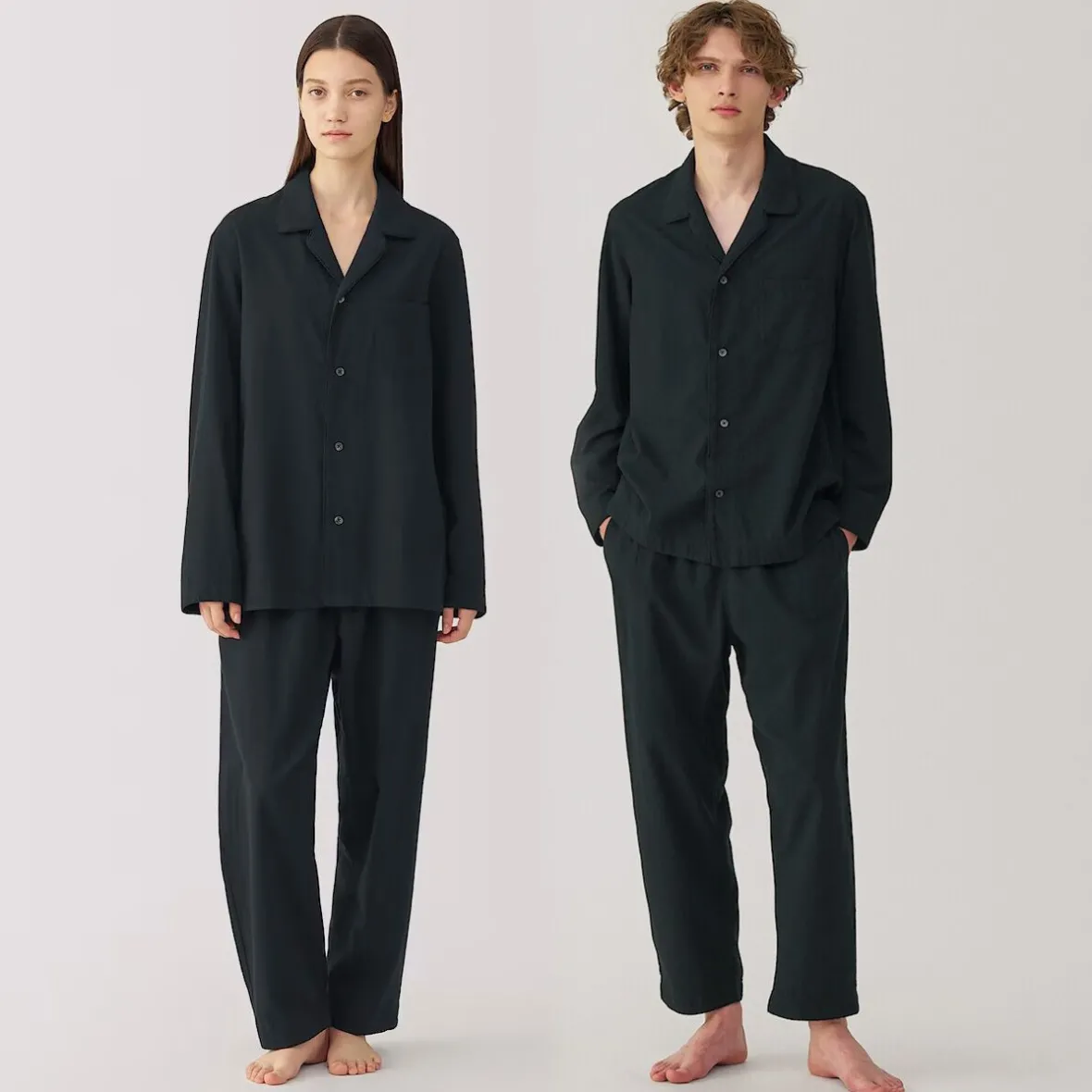 Muji Conjunto de pijama unisex Khadi tejido a mano