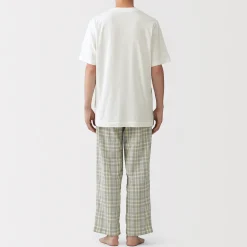Online Muji Conjunto para estar en casa con pantalón de doble gasa para hombre
