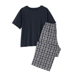 Outlet Muji Conjunto para estar en casa con pantalón de doble gasa para mujer