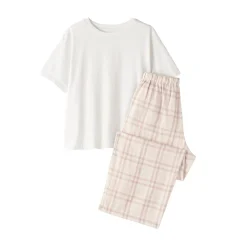 Outlet Muji Conjunto para estar en casa con pantalón de doble gasa para mujer