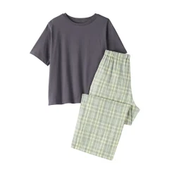 Outlet Muji Conjunto para estar en casa con pantalón de doble gasa para mujer
